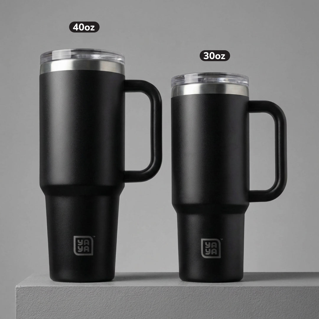 Adult Tumbler with 2-in-1 Straw, Black