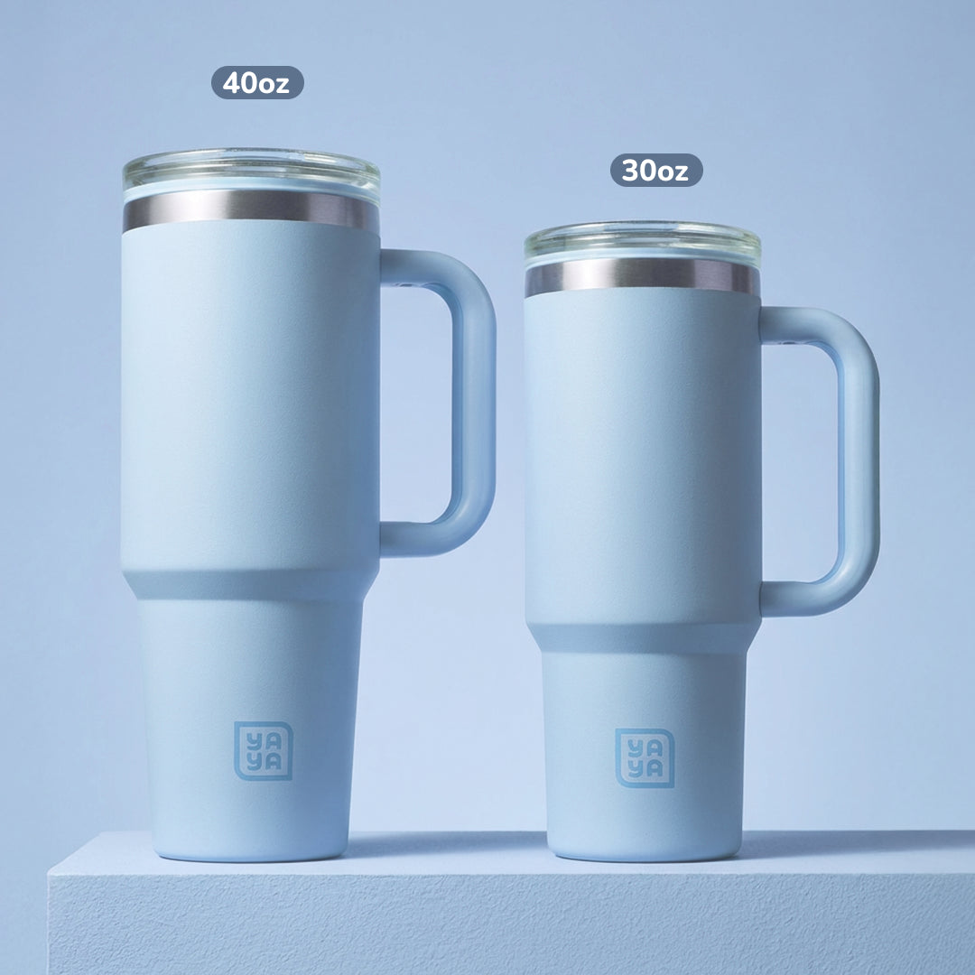 Adult Tumbler with 2-in-1 Straw, Blue