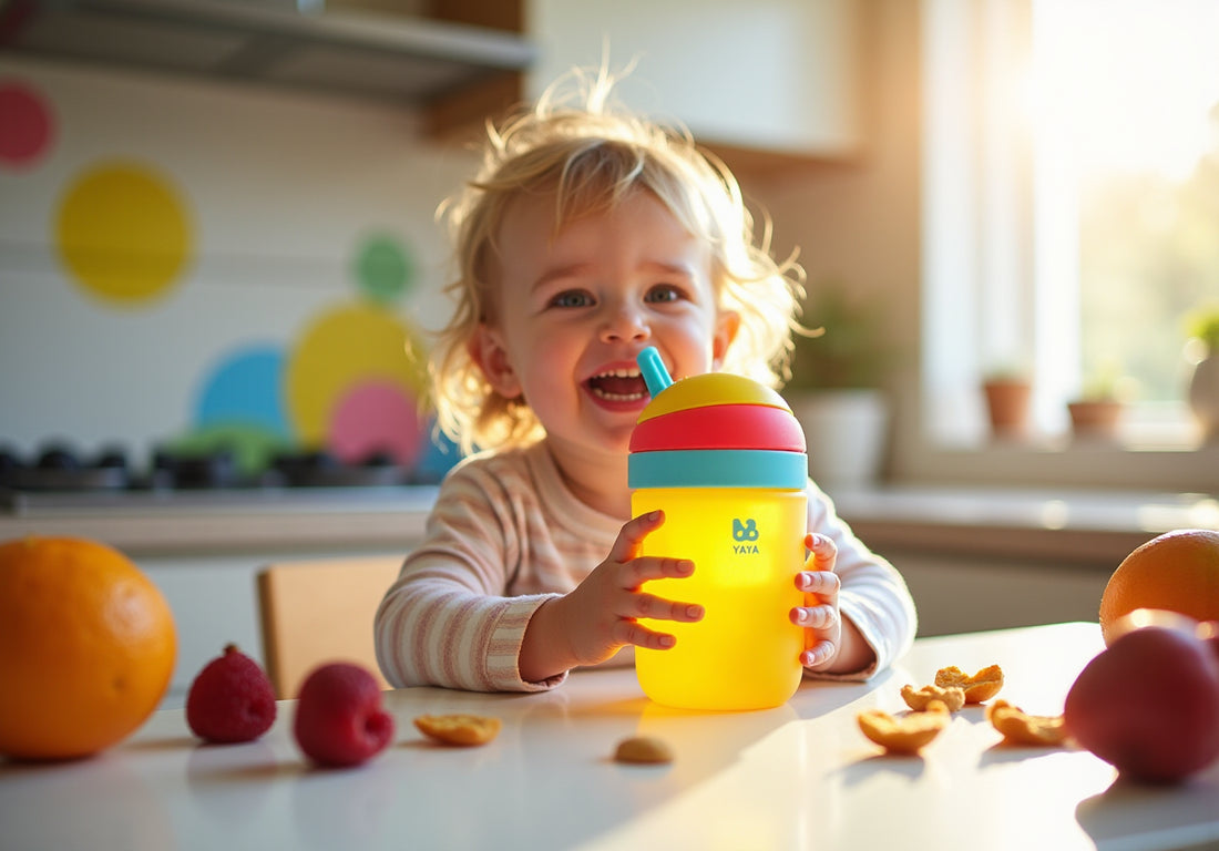 10 Clear Tumblers with Lid and Straw for Safe Toddler Hydration