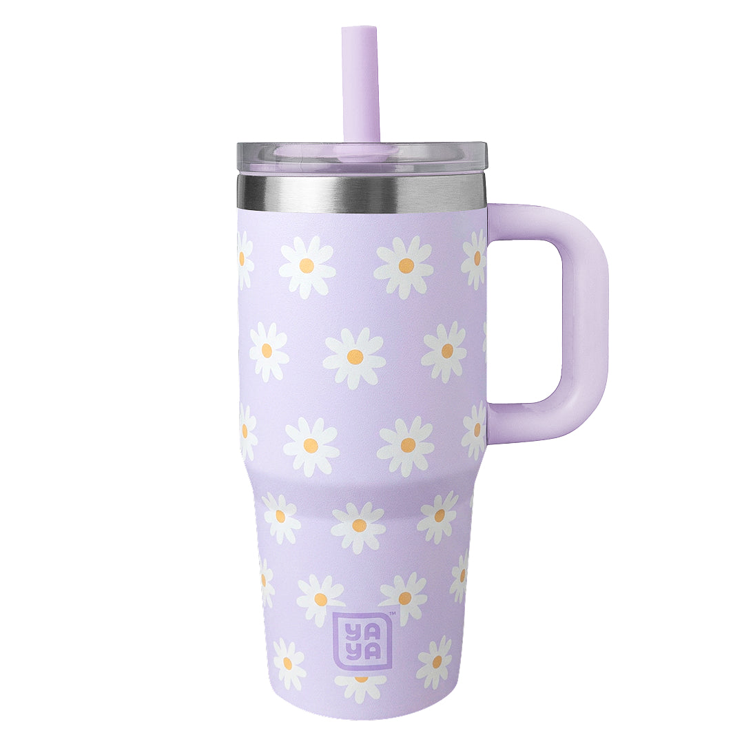 My First Travel Tumbler, Purple Daisies