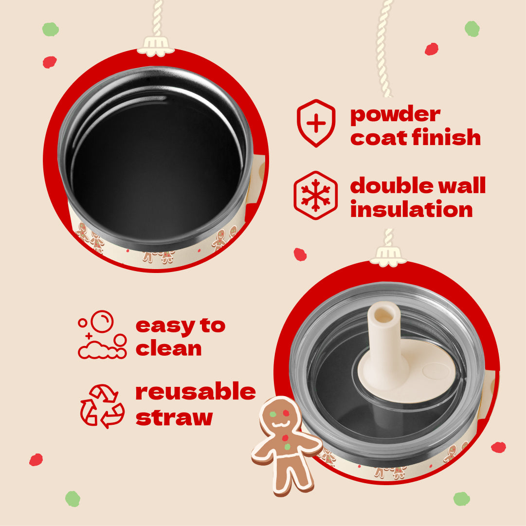 YAYA My First Travel Holiday Tumbler, Gingerbread