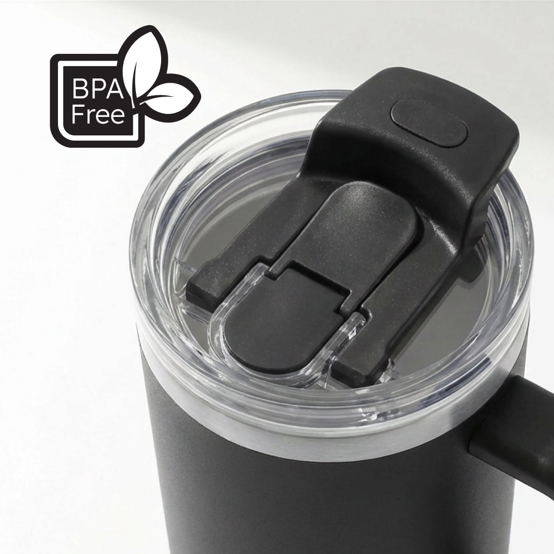 Adult Tumbler with 2-in-1 Straw, Black