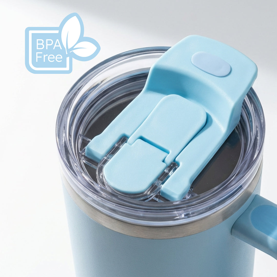 Adult Tumbler with 2-in-1 Straw, Blue