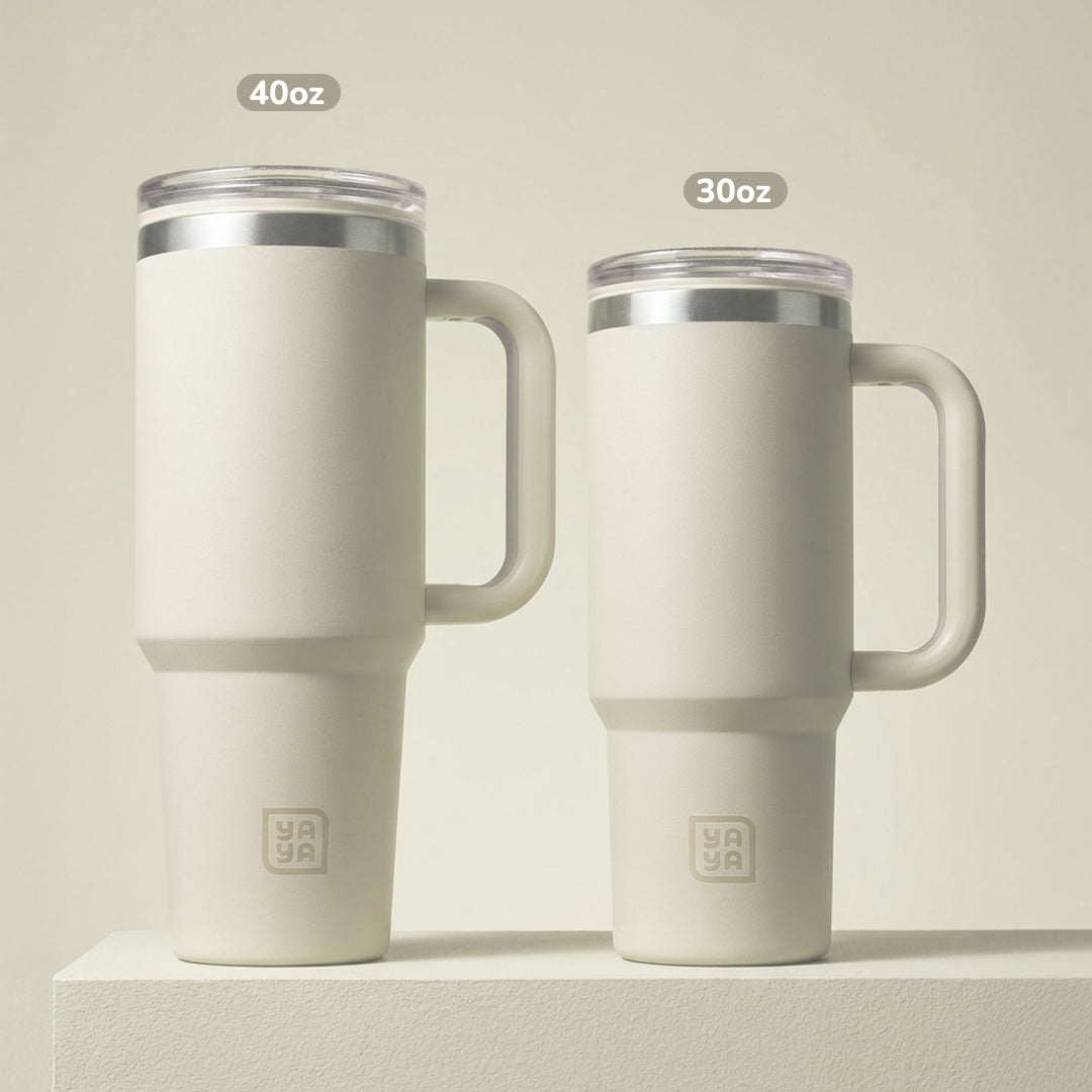 Adult Tumbler with 2-in-1 Straw, White