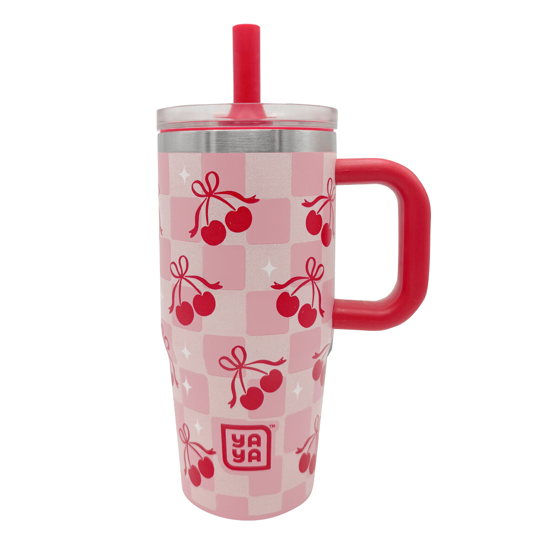 My First Travel Tumbler, Cherry Checkers
