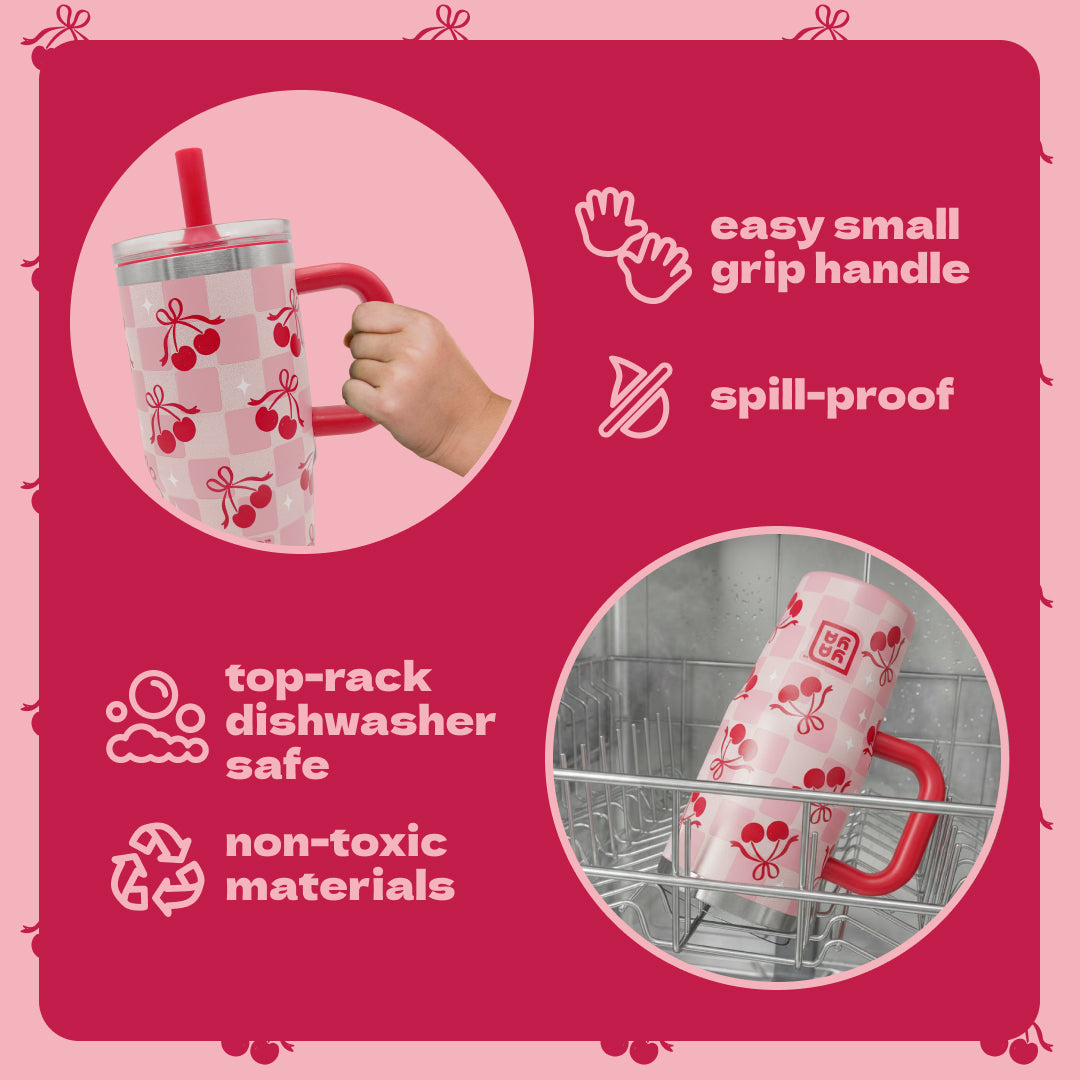My First Travel Tumbler, Cherry Checkers