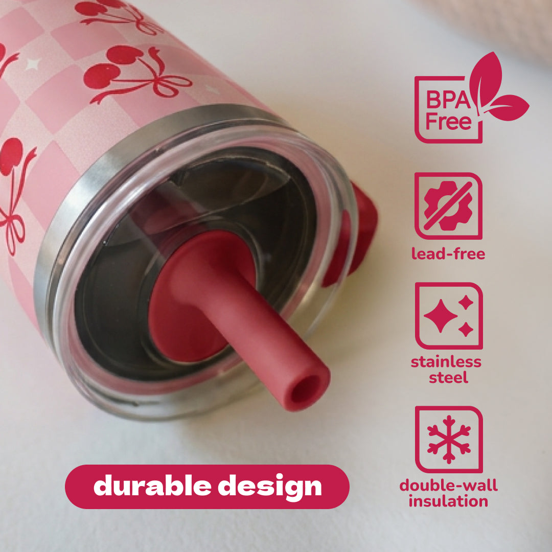 My First Travel Tumbler, Cherry Checkers