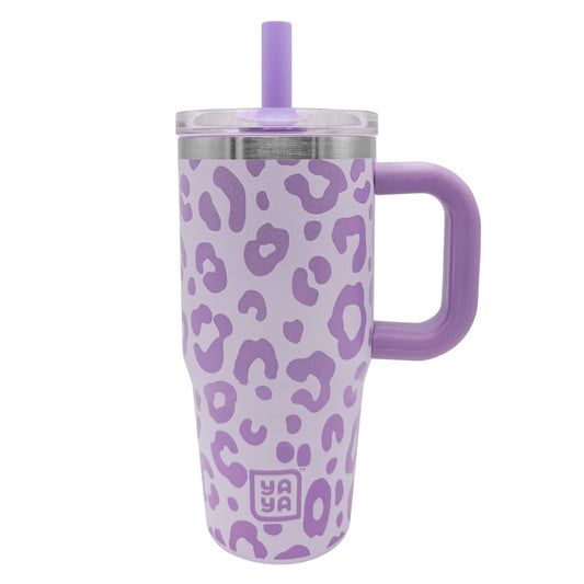 My First Travel Tumbler, Purple Leopard
