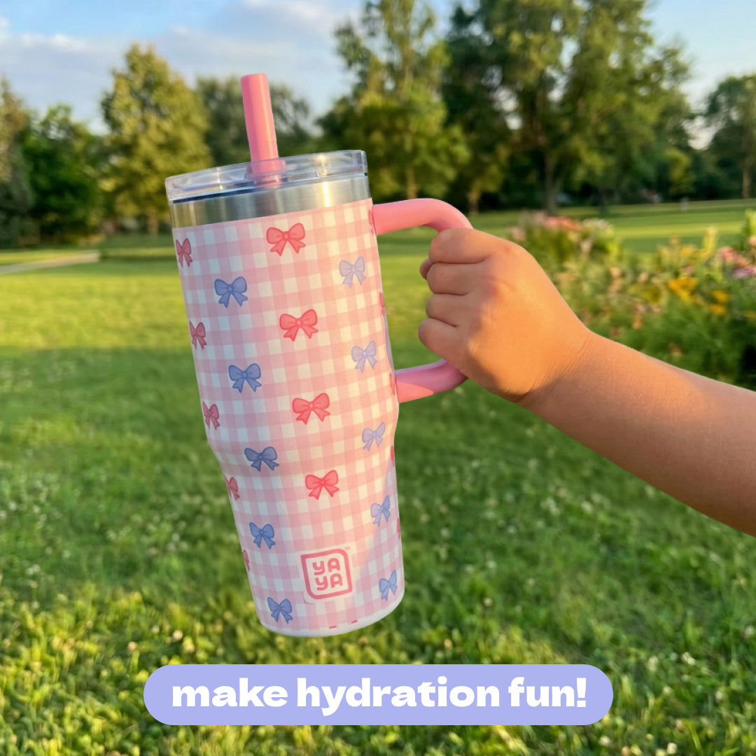 My First 4th of July Tumbler, Gingham Bows