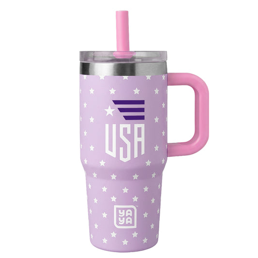 My First 4th of July Tumbler, Purple Stars