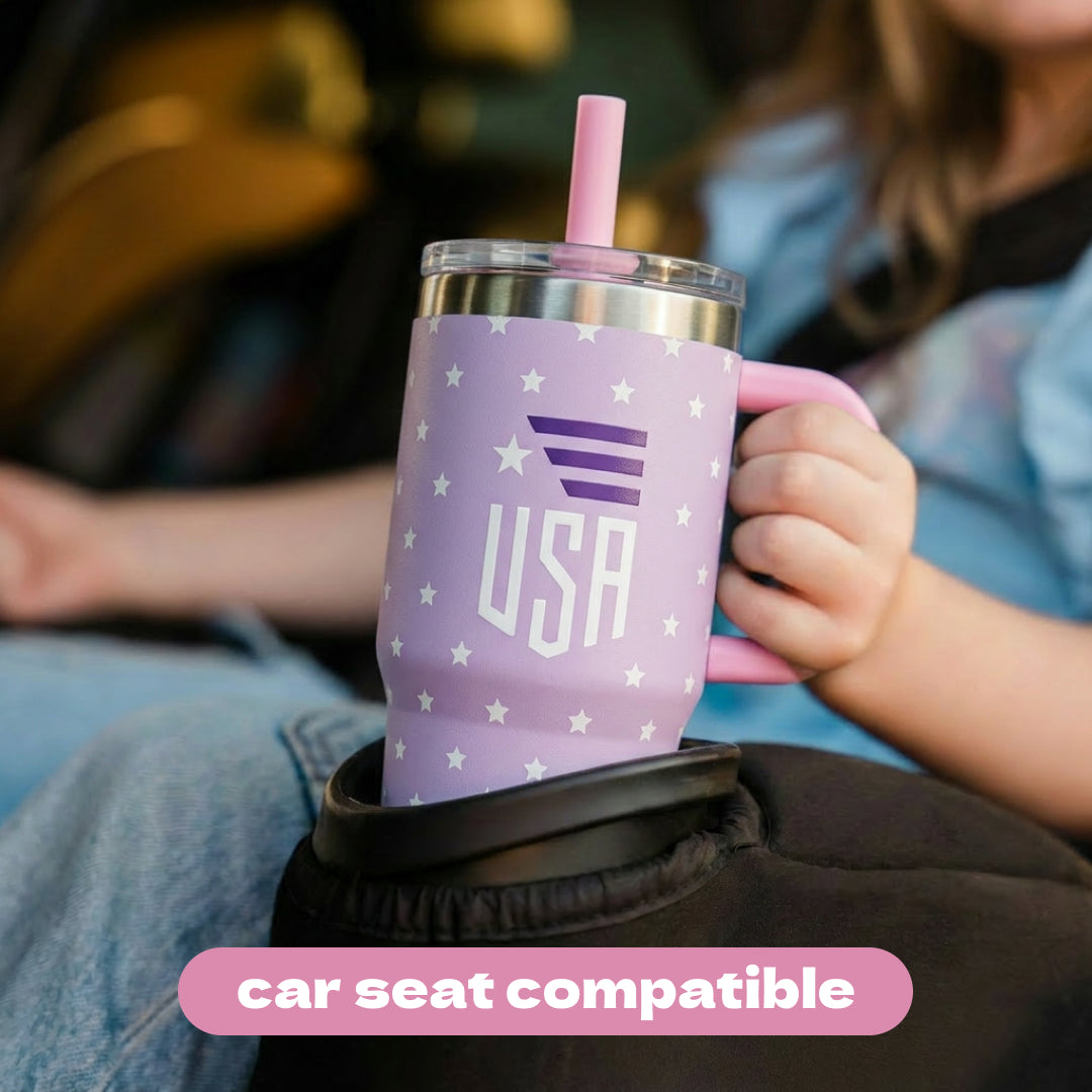 My First 4th of July Tumbler, Purple Stars
