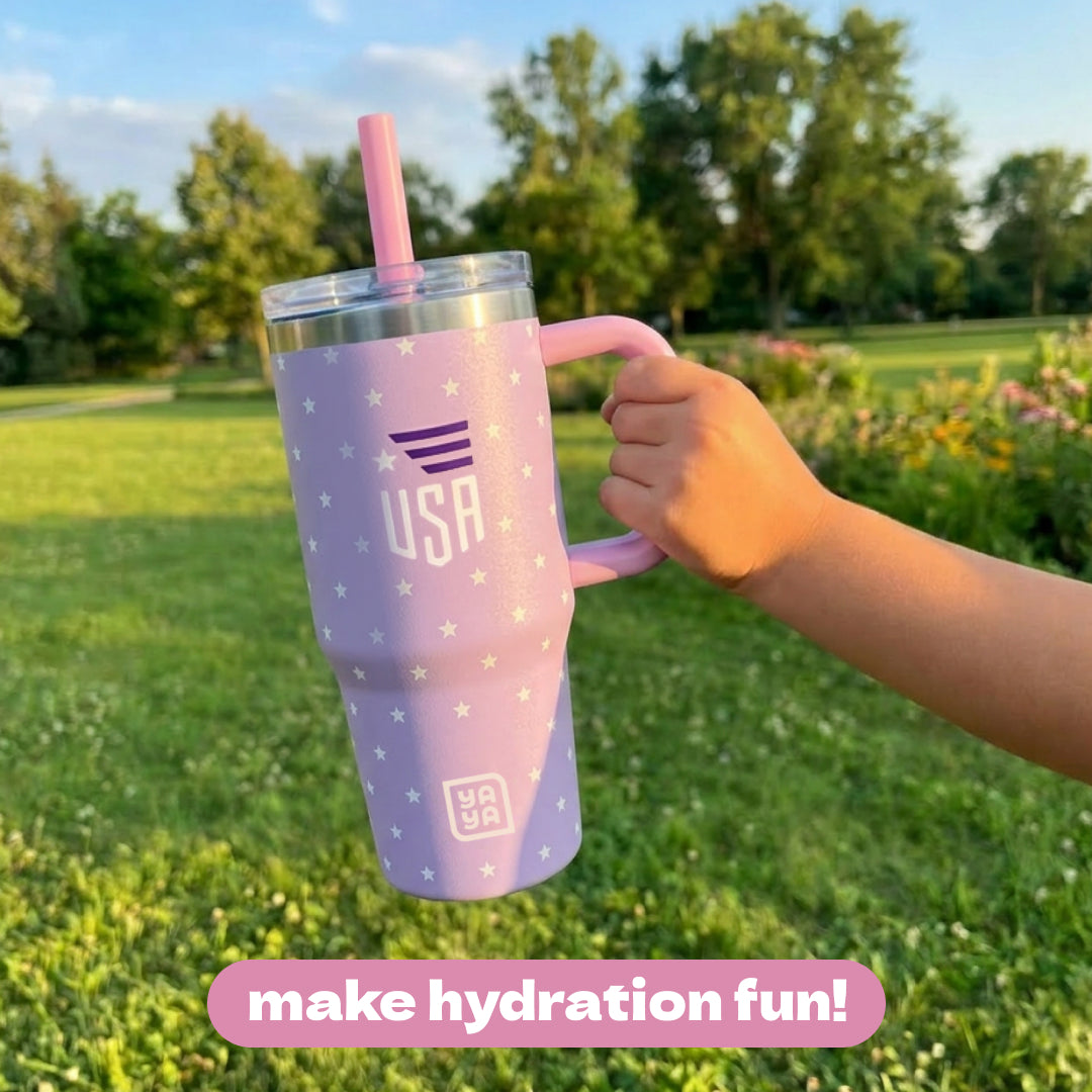 My First 4th of July Tumbler, Purple Stars