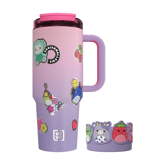 Squishmallows Tumbler + Boot Accessory Set, Sticker Bomb
